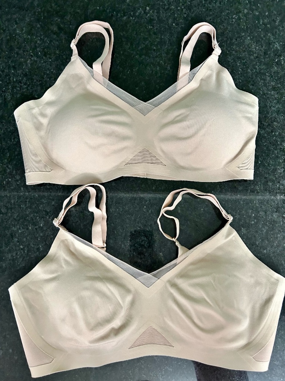 Honeylove Crossover V-Neck Bras - set of two